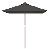 Garden Parasol with Wooden Pole Anthracite 198x198x231 cm 363185