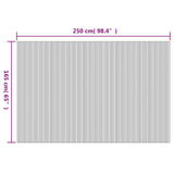 Room Divider Bamboo White Width 250 cm Height 165 cm 241670