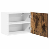 Hanging Cabinet 2 pcs Smoked Oak and White 50 x 31 x 40 cm 884155
