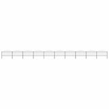 Garden Fence with Spear Top Steel 1781.5x150 cm Black 277739