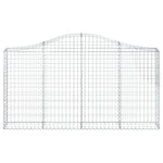Arched Gabion Baskets 12 pcs 200x30x100/120 cm Galvanised Iron 3145440
