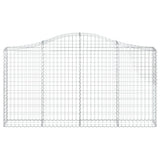 Arched Gabion Baskets 12 pcs 200x30x100/120 cm Galvanised Iron 3145440
