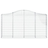 Arched Gabion Baskets 15 pcs 200x30x100/120 cm Galvanised Iron 3145443