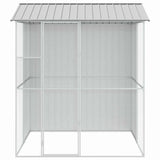 Bird Cage with Storage Grey 215 x 210 x 247 cm Galvanised Steel 3325175