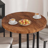 Table Top Dark Brown 80 x 4 cm Solid Oak Wood 42016025