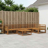 Outdoor Sofa Set 6 pcs Natural Solid Acacia Wood 3382587