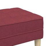 Bench with Cushion Wine Red 113 x 57 x 39 cm Fabric 42001938