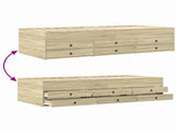 Bed Frame with Storage Sonoma Oak 80 x 200 cm Engineered Wood 3429646
