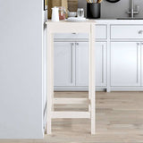 Bar Table White 50x50x110 cm Solid Wood Pine 833264