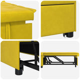 Sofa Bed Yellow 194 x 67 x 82 cm Velvet 42008601
