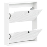 Wall-Mounted Shoe Cabinet ALKMAAR 71 x 17 x 86 cm White 896195