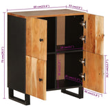 Sideboard with 4 Doors 60x33x75 cm Solid Wood Acacia 352918
