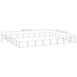 Dog Kennel Silver 56 m Steel 3082184