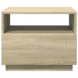 ZNTS Coffee Table with LED Lights Sonoma Oak 50x49x40 cm 839828