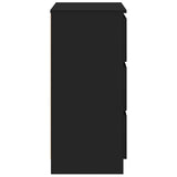 801383 Sideboard Black 60x35x76 cm Engineered Wood