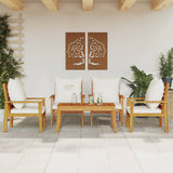 5 Piece Garden Lounge Set with Cushions Solid Wood Acacia 3211804