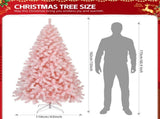 6 FT Artificial Christmas Tree with DIY 100 Warm Lights Battery Operated, 750 Branch Tips and Sturdy 52212843