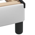Bed Frame without Mattress "Zadar" White and Black 90x200 cm Faux Leather 3208162