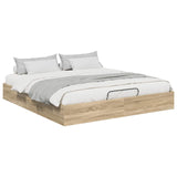 Ottoman Bed Frame Sonoma Oak 203 x 160 x 25 cm Engineered Wood 3409215