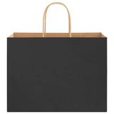 Paper Bags 250 pcs with Handles Black 32x17x25 cm 4101649