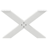 ZNTS Coffee Table Legs X-Shaped 2 pcs White 70x cm Steel 4012965