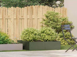 Planter Olive Green 80x80x30 cm Steel 860804