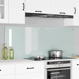 Kitchen Backsplash 2 pcs White 80 x 60 cm Tempered Glass 3415523