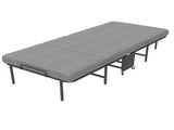 90cm190cm Folding Bed with 6cm Memory Foam Mattress, Adult Single Portable Bed on Wheels, 204kg T6135P516311