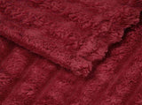 Throw Blankets 6 pcs Bordeaux Red 240 x 220 cm Fleece 42016895