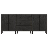 Side Cabinets 3 pcs Black 60x33x75 cm Solid Wood Mango 3206284