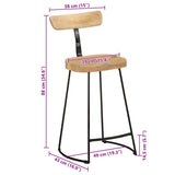 Bar Stools 2 pcs 49x43x88 cm Solid Wood Mango 4013522
