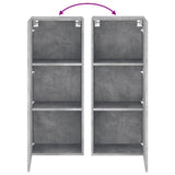 TV Wall Cabinet Concrete Grey 40.5x30x102 cm Engineered Wood 836934