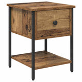 Bedside Table 2 pcs Old Wood 34 x 35.5 x 45 cm Engineered Wood 881801