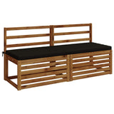 2-Piece Bench Cushions SOEST 2 pcs 100% Polyester Black 949385