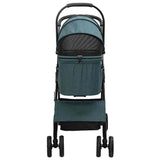 Folding Pet Stroller Adjustable Green 81 x 47 x 99 cm Polyester 42012433