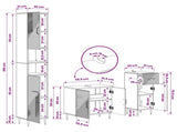 3 Piece Bathroom Cabinet Set HAARLEM Engineered Wood 3417859