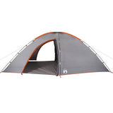 Camping Tent 8-Person Grey and Orange Waterproof 94718