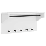 Wall-mounted Coat Rack SANDNES White 87x30x42 cm Solid Wood Pine 4010474