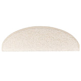 Stair Mats 10 pcs 65x21x4 cm White Half Round Large 149811