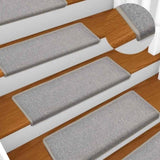 ZNTS Stair Mats 30 pcs 65x21x4 cm Light Grey 3365768