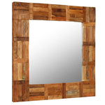 Wall Mirror Solid Reclaimed Wood 60x60 cm 246417