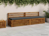 2-Piece Bench Cushions SOEST 2 pcs 100% Polyester Anthracite 950085