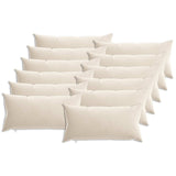 Cushion with Pillow HEERLEN 12 pcs Cream Chenille Fabric 925797