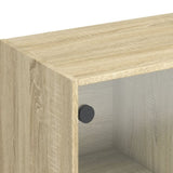 Highboard with Doors Sonoma Oak 68x37x142 cm Engineered Wood 3295859
