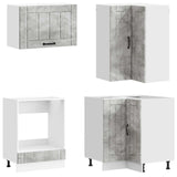Kitchen Unit LUCCA 8 pcs Concrete Grey Engineered Wood 3438470