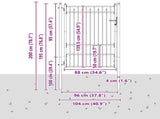 Fence Gate HORST 100 x 150 cm Metal Black Lockable 42034066