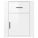 ZNTS Bedside Cabinet High Gloss White 50x36x60 cm Engineered Wood 816722