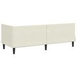 Corner Bed Frame with Headboard Cream 80 x 200 cm Velvet 42016415