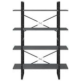 4-Tier Book Cabinet Grey 100x30x140 cm Solid Pine Wood 806484