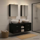 Bathroom Furniture Set 5 pcs Black Oak 3406952